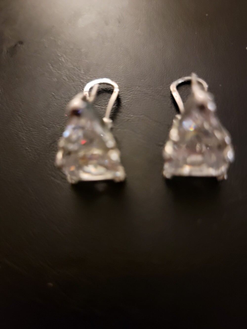 jcpenney Silver-Tone Clear Crystal Drop Earrings